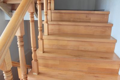 Wood Stair Railing Repair in Olathe, KS